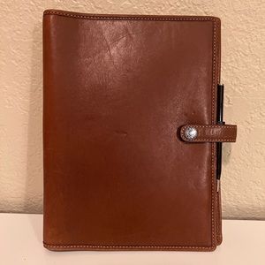 Coach Planning Agenda Jacket Cover 6 x 8 Legacy Brown Leather